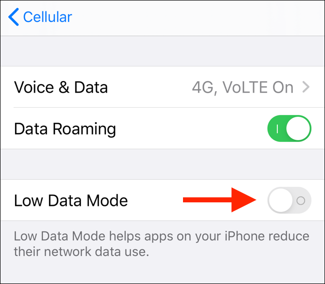 Cách tiết kiệm dung lượng 3G/4G trên iPhone chạy iOS 13