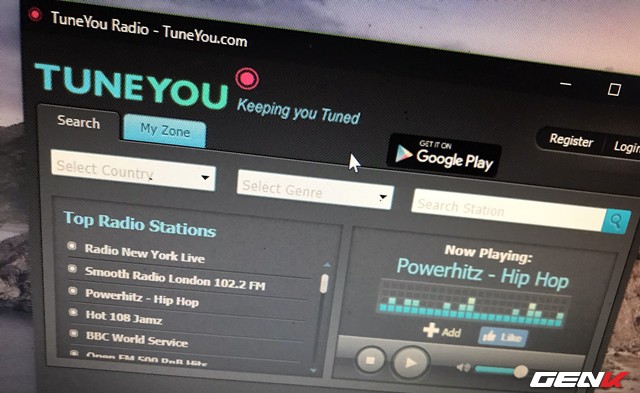Cách sử dụng TuneYou để nghe hàng nghìn đài radio trực tuyến trên khắp thế giới