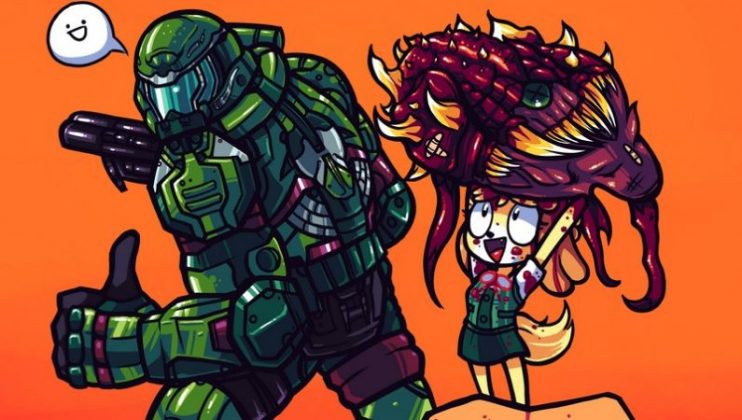 doomguy and isabelle figure