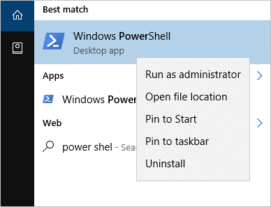Mở Windows PowerShell để sửa các tệp hỏng
