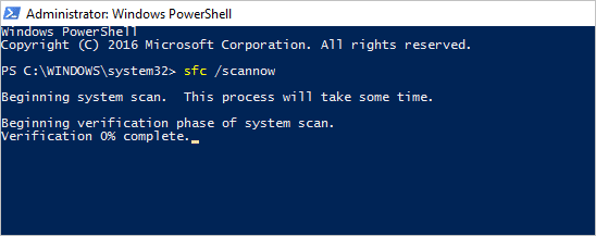 Kết quả của SFC quét trong Windows 10 để sửa các tập tin bị hỏng