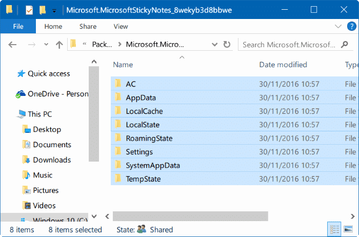 Sao lưu và khôi phục lại các ghi chú dính trong Windows 10 pic01