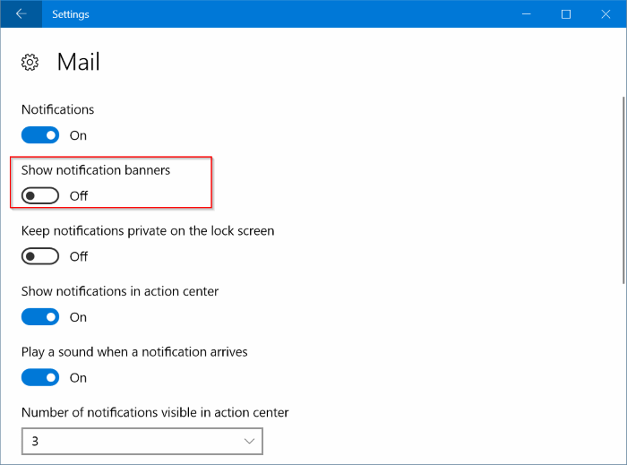 vô hiệu hóa thông báo cho các ứng dụng cụ thể trong Windows 10 pic3