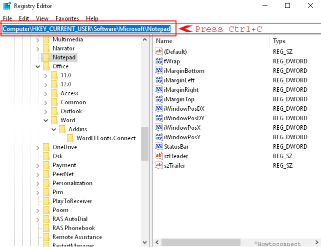 Cách Copy đường dẫn Registry Editor trong Windows 10 - H3