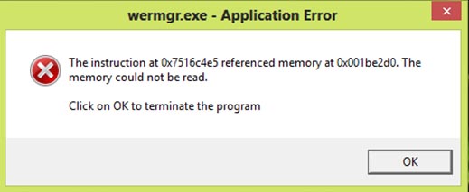 Lỗi WerMgr.exe hoặc WerFault.exe trong Windows 10