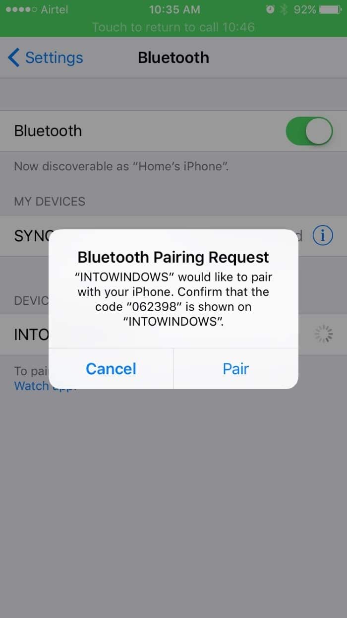 Ghép nối iphone với Windows 10 qua Bluetooth pic4