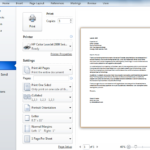 Instructions to Print (Print) Word 2010 documents in detail
