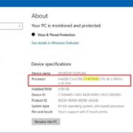 Check Intel processor info on Windows 10