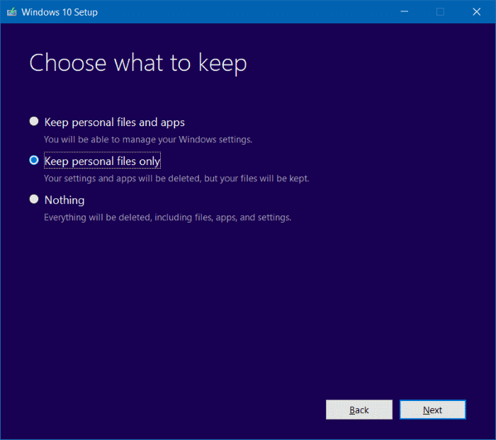 Cài đặt lại Windows 10 mà không mất dữ liệu bước13