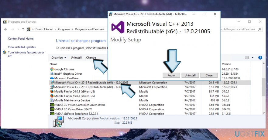 Làm thế nào để sửa chữa Microsoft Visual C ++ 2015 Redistributable