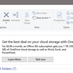 Turn off Onedrive Ads and Notifications in Windows File Explore
