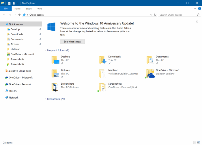 Vô hiệu hóa quảng cáo trong Windows 10 File Explorer