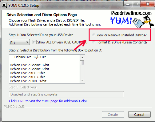 Yumo-remove-installed-distro-box